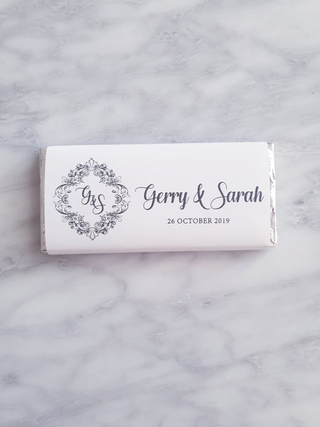 Custom Designed Premium Belgium Mini Chocolate Bar Favors