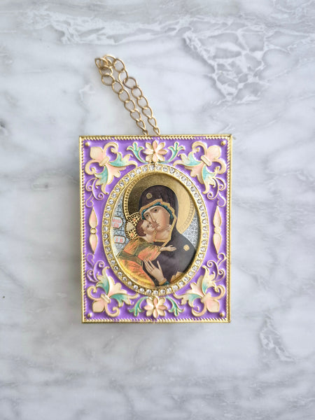 Christmas Ornament Panagia mini frame