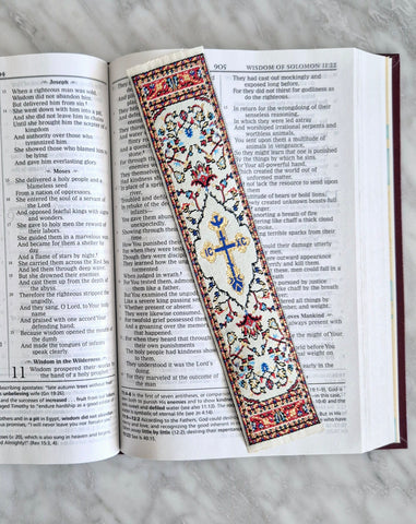 Orthodox Cross tapestry bookmark