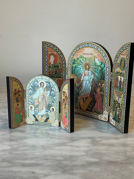 Resurrection of Christ Triptych Icon