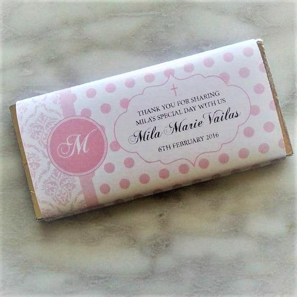 Custom Designed Premium Belgium Mini Chocolate Bar Favors