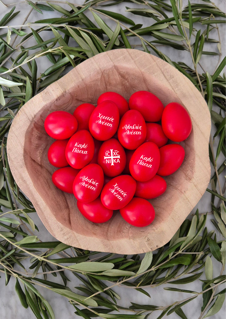 White Greek Easter Red Egg sticker decals