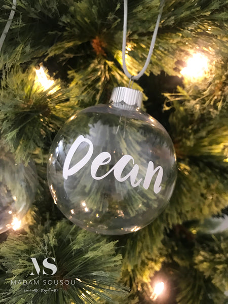 Personalised Christmas Bauble - madamsousouevents 