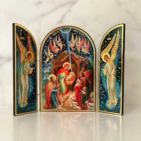 Nativity of Christ Triptych Icon - madamsousouevents 