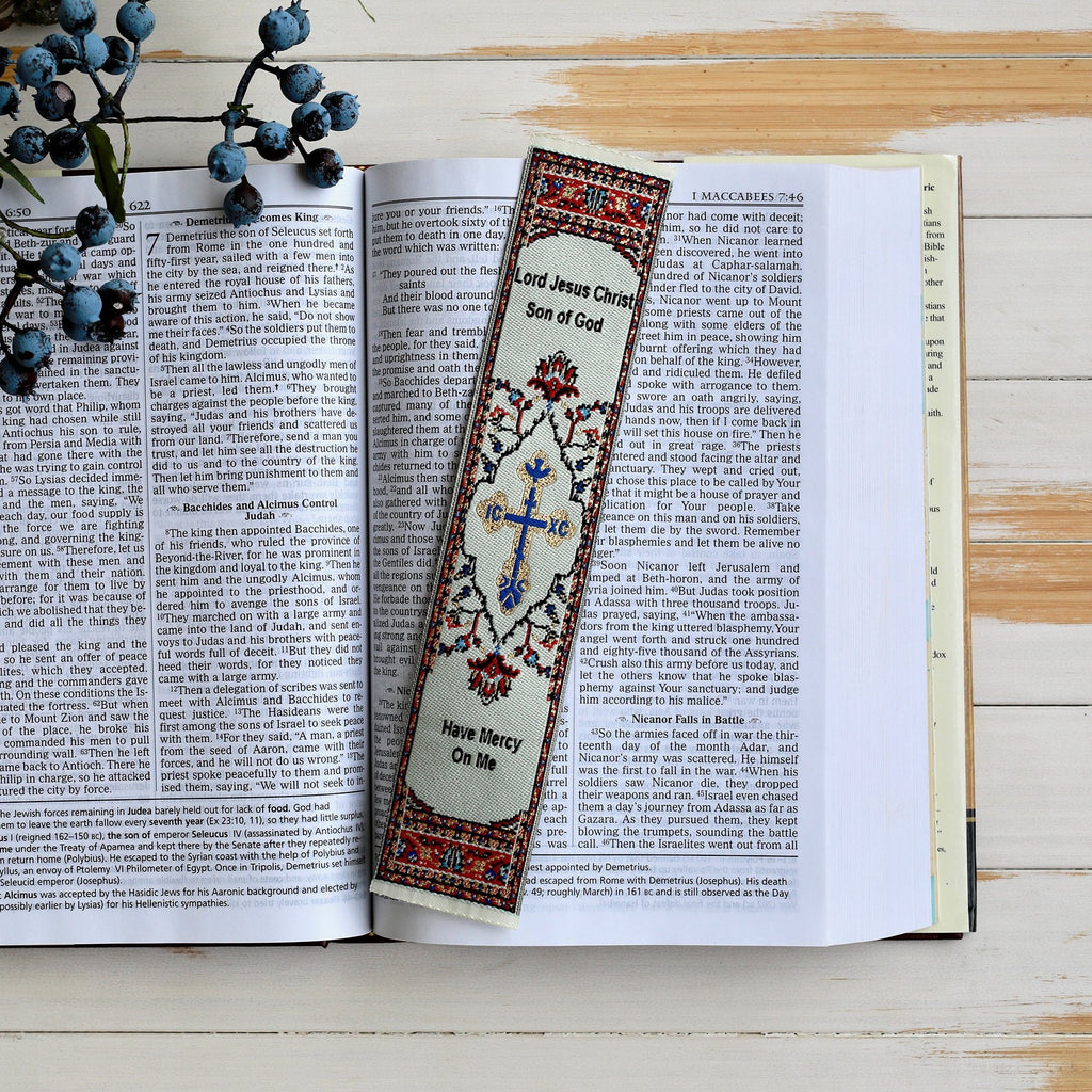 Orthodox Cross Tapestry Book Mark- Jesus Prayer - madamsousouevents 