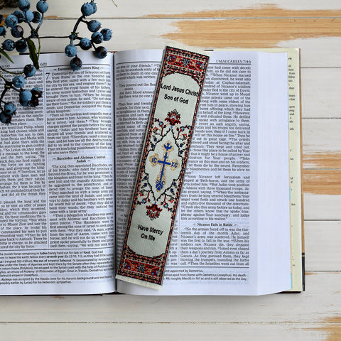 Orthodox Cross Tapestry Book Mark- Jesus Prayer - madamsousouevents 