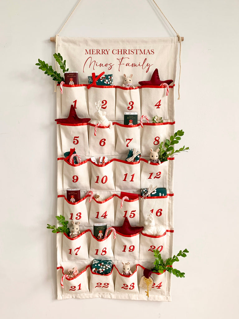 Christmas Hanging Advent Calendar Personalised madamsousouevents