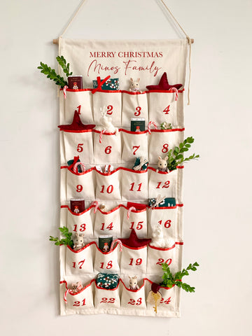 Christmas Hanging Advent Calendar - Personalised