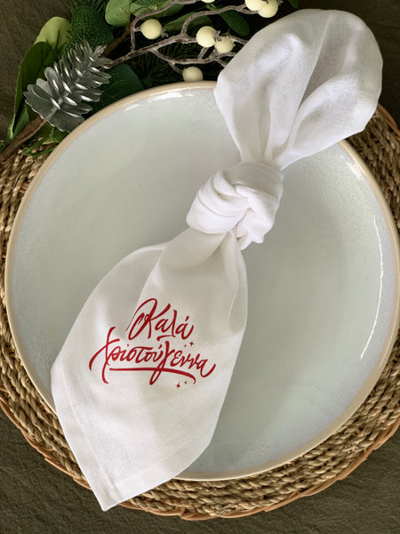 Napkin Linen Christmas - madamsousouevents 